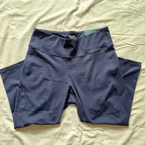 Navy Blue Capri Length Yoga Pants or Athletic Leggings